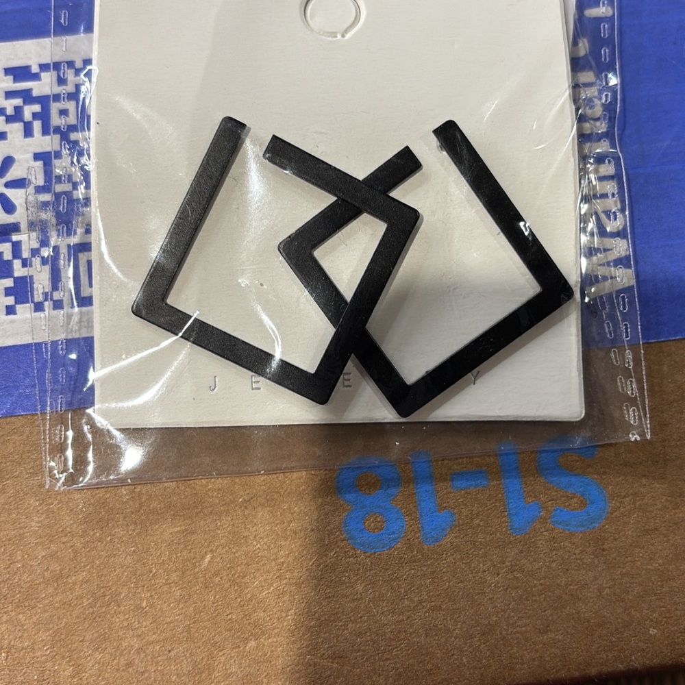 Black Geometric Earrings